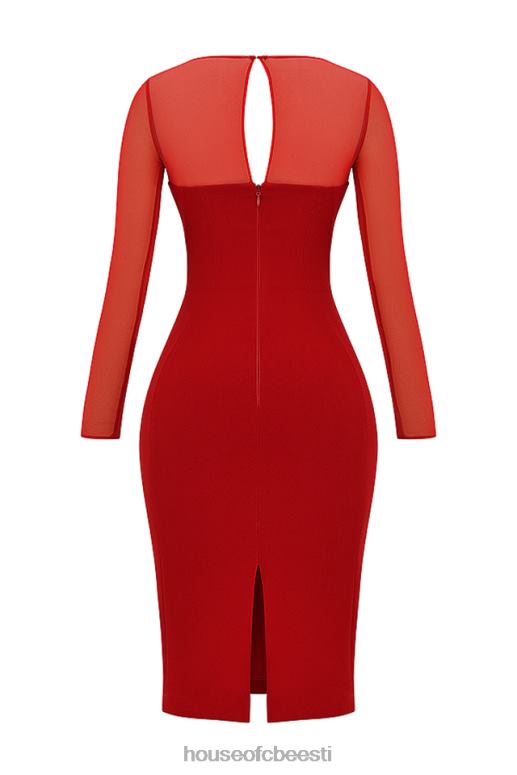 darcy scarlet plunge midi kleit House of CB JZJ4T109 Riietus