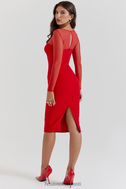 darcy scarlet plunge midi kleit House of CB JZJ4T109 Riietus