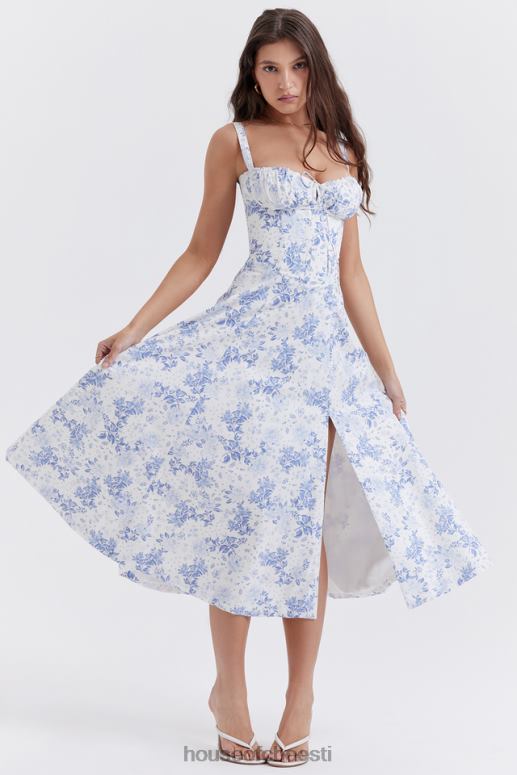 carmen blue print Bustier sundress House of CB JZJ4T260 Riietus