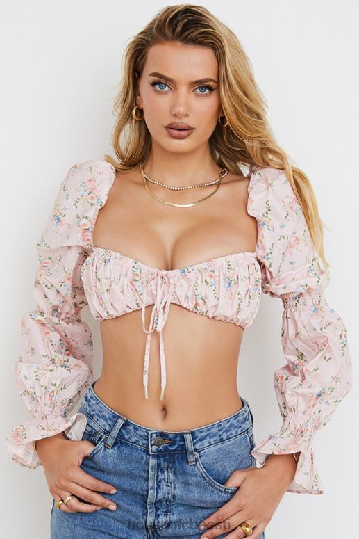 henrietta roosa lilleline shirred bralette top House of CB JZJ4T745 Riietus