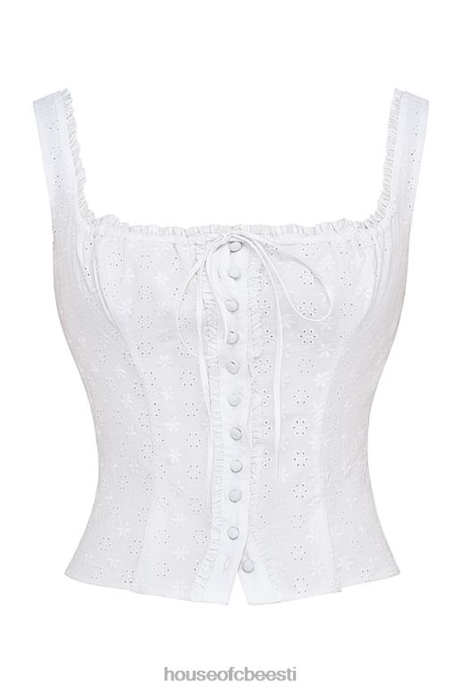 juana white broderie anglaise top House of CB JZJ4T676 Riietus