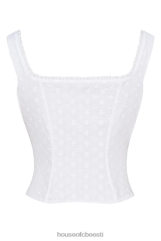 juana white broderie anglaise top House of CB JZJ4T676 Riietus