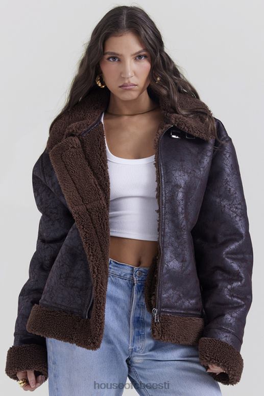 hullupruun vegan shearling aviator jope House of CB JZJ4T1025 Riietus